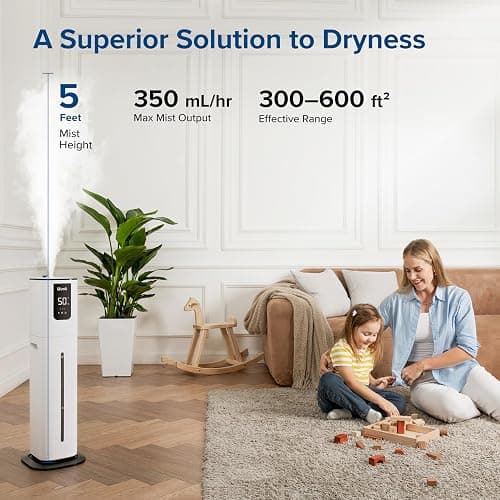 LEVOIT OasisMist 1000S (10L) Smart Humidifier for Home Large Room Bedroom, Last 100 Hours Suitable for Indoor Plant, Cover up to 600ft², Easy Top Fill, Remoter & Voice Control, Auto Mode, Quiet, White thumbnail 5