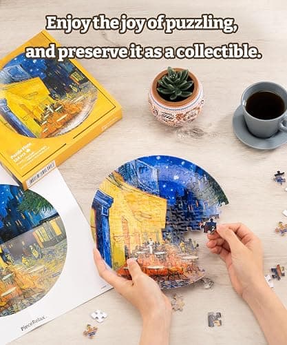 PieceRelax 3D Puzzle Teller - Monet - Nympheas | 124 Teile | Kreatives DIY & Stilvolle Deko für Zuhause & Büro [PL1006] thumbnail 4