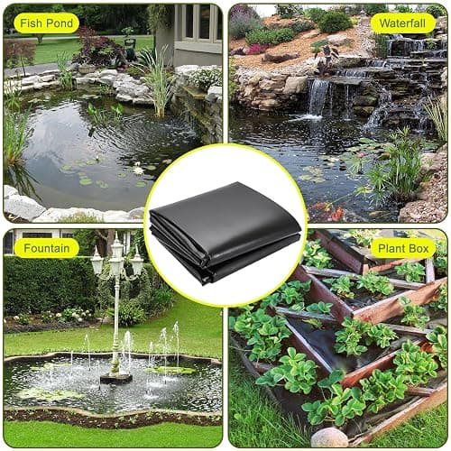Froidesente 7 x 10 FT Pond Liner, 20 Mil Pond Liners for Outdoor Ponds, HDPE Pond Liner Easy Cutting Puncture Resistant, Pond Liners for Water Garden Fountain Waterfall, Koi Fish Aquaculture Pond thumbnail 7