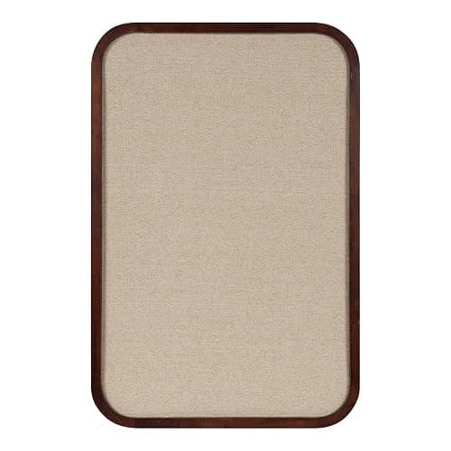 Kate and Laurel Hutton Transitional Pinboard, 20 x 30, Walnut Brown, Radius Rectangle Wall Organizer with Fabric Pinning Surface thumbnail 6