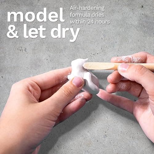 Prang DAS Air Hardening Modeling Clay, 1.1 Pound Block, White (387000) thumbnail 3