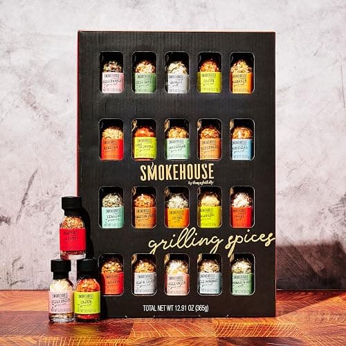 Grilling Spice Set Gift, 20 Mini BBQ Rubs & Seasonings Variety Pack, Grill Seasoning Sampler for BBQ, Smoker, Steak, Chicken Burgers, Smokehouse by Thoughtfully - Gift Set for Men, Dad, Father's Day thumbnail 8
