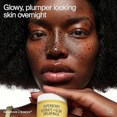 Youth To The People Superberry Hydrate + Glow Dream Mask - Hyaluronic Acid, Squalane, Vitamin C, Face Moisturizer + Overnight Facial, Non-Greasy, Plumps, Brightens, Evens Tone, For Dry + Dull Skin thumbnail 3