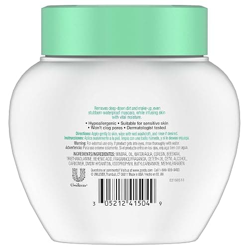 POND'S Cold Face Cream, Skin Care Facial Cleanser for All Skin Types, Deep Moisturizing Face Wash & Makeup Remover, 9.5 oz, 3 Pack thumbnail 3