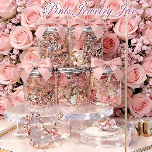 Mystery Jewelry Jar for Women, Gothic Witchy Jewelry Gift Set(Goth Boho Mixed Punk Everyday Necklaces,Earrings, Rings,Bracelets/Bangles),Valentines Day Gifts,Unique Alternative Fashion Romantic Present for Her thumbnail 6