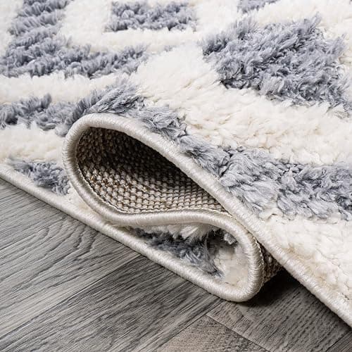 JONATHAN Y Trellis High-Low Cream/Gray Indoor Area Rug 4X6 ft, Astrid Retro for Living Room, Bedroom, Kitchen, Office, Easy-Cleaning, High Traffic, Pet-Friendly, Non-Shedding SNT103B-4 thumbnail 5