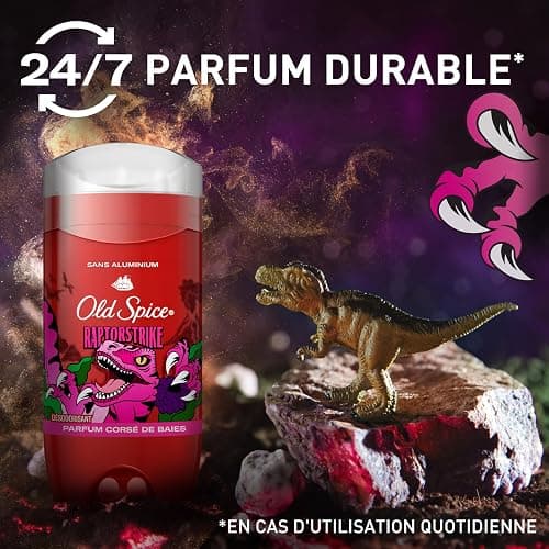 Old Spice Aluminum Free Deodorant for Men, 24/7 Freshness, Long Lasting Protection Legendary Fragrance, Raptorstrike, Dark Berry Scent, 85g thumbnail 15