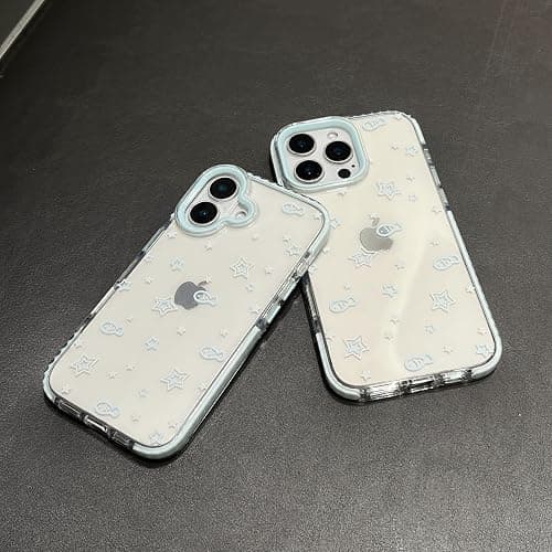 FLIRACON Cute Cartoon Fish Stars Clear Phone Case Compatible with iPhone Case(Clear,for iPhone 14) thumbnail 8