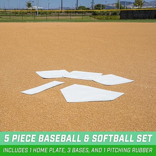 GoSports Baseball & Softball 5 Piece Base Set - Rubber Field Bases for Kids & Adults thumbnail 2