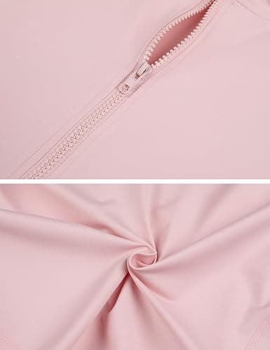 Lviefent Womens Lightweight Full Zip Running Track Jacket Workout Slim Fit Yoga Sportwear with Thumb Holes thumbnail 6