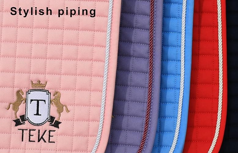 T TEKE Close Contact Saddle Pads,100% Cotton English Saddle Pads for Horses with Moisture-Wicking and Breathable Lining thumbnail 7