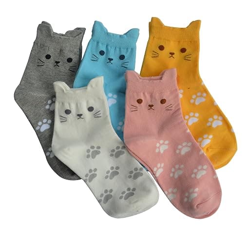 Jeasona Women's Cat Socks Cat Gifts Cute Animal Socks Dog Owl Gifts for Women - Image 1
