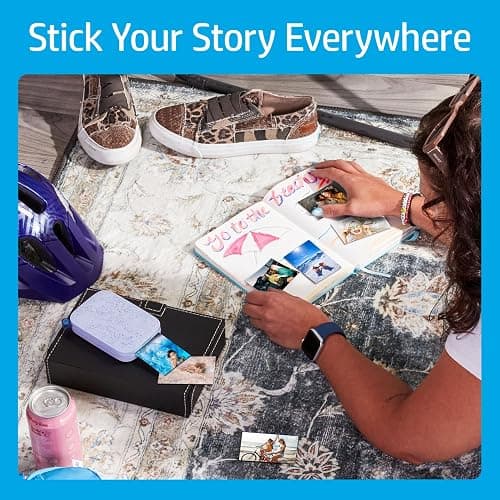 HP Sprocket Portable 2x3 Instant Color Photo Printer (Lilac) Starter Bundle thumbnail 8