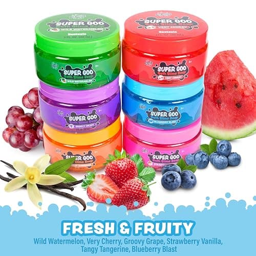 Tub Works® Super Goo Bath Slime™ Kids Soap Bath Toy, 6 Pack | Stretchy, Squishy Slime Soap for Toddler Bath | Fresh, Fruity Scents | Nontoxic | Sensory Fun Kids & Toddler Bath Toys thumbnail 5