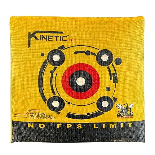 Morrell Targets 144 Yellow Jacket Kinetic 1.0 65 Pound Portable Field Point Archery Bag Target w/ 2 Shooting Sides, 10 Bullseyes, and Handles, Yellow thumbnail 4