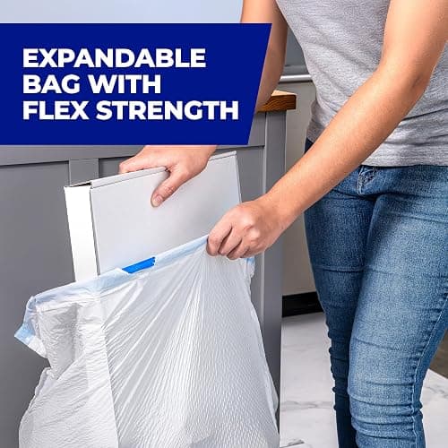 Hefty Ultra Strong Signature Scents 13 Gallon Trash Bags, Fresh Clean Breeze Scent, Tall Kitchen Trash Bags with 25% More Scent Technology, White, 80 Count thumbnail 7