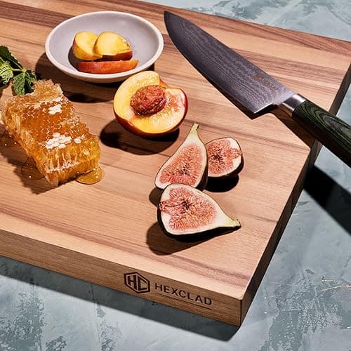HexClad Chef's Knife, 8-Inch Japanese Damascus Stainless Steel Blade, Pakkawood Handle - 8-Inch Chef's Knife thumbnail 10