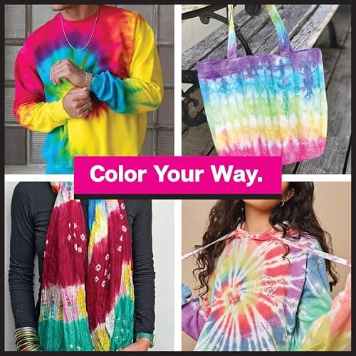 Tulip One-Step Tie Dye Kit, Large Group Activity, Gift, 14 Vibrant Colors, Permanent Fabric Dye, Easy Clean-up, 18 Prefilled Full-Size Bottles and Tools thumbnail 7