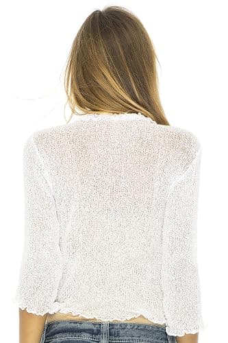 Sheer White Cardigain - Size small thumbnail 2