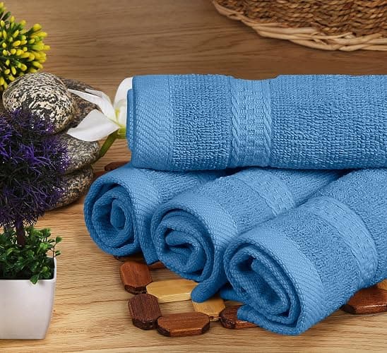 Utopia Towels 8 Piece Premium Towel Set, 2 Bath, 2 Hand, and 4 Wash Cloths, 600 GSM 100% Ring Spun Cotton, Highly Absorbent Towels for Bathroom, Gym, Hotel, and Spa, Electric Blue - 8 Pieces Towel Set - Electric Blue thumbnail 7