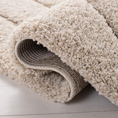 SAFAVIEH Area Rug 8x10 - Florida Shag Collection - Large - Cream & Beige, Non-Shedding & Easy Cleaning, Plush Thick Pile, Ideal for Living Room, Bedroom, Dining Space (SG472-1113) thumbnail 8