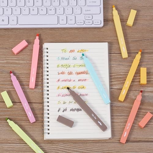 Mr. Pen- Aesthetic Highlighters, 8 pcs, Chisel Tip, Autumn Colors, Cute Highlighters Assorted Colors thumbnail 2