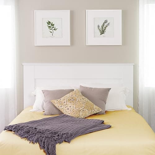 Prepac Stylish Flat Wood Panel Headboard for Queen Size Beds, Simplistic Wooden Queen Headboard 2.25" D x 64.5" W x 48" H, White, WHFQ-1301-1 thumbnail 4