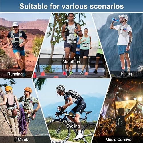 BECOJADDE Running Vest Hydration Backpack for Men Women, 5L Lightweight Running Backpack Hydration Pack for Marathon, Trail, Cycling, Hiking, Jogging thumbnail 7