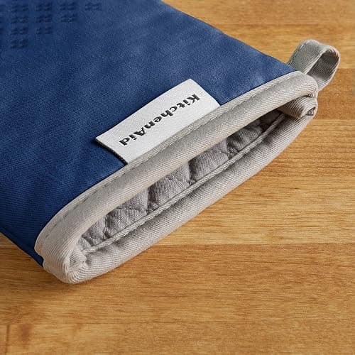KitchenAid Asteroid Oven Mitt Set, 7"x12.5", Blue Willow, 2 Piece thumbnail 4