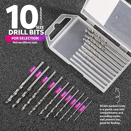 LEOBRO Hand Drill, 222 PCS Pin Vise Hand Drill with Drill Bits(0.8 mm-3 mm), Needle Nose Pliers, Keychain Making Kit, Jewelry Making Supplies, Hand Drill Tools for Jewelry Keychains Making thumbnail 5