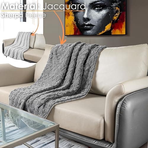 Heizdecke mit Abschaltautomatik Kuschelheizdecke 180x130cm elektrische Wärmedecke Kuscheldecke Bett Sofa Wärmezudecke Thermodecke Elektro-Wärmedecke Wärmebettdecke 9 Stufen bis 40°C waschbar thumbnail 5