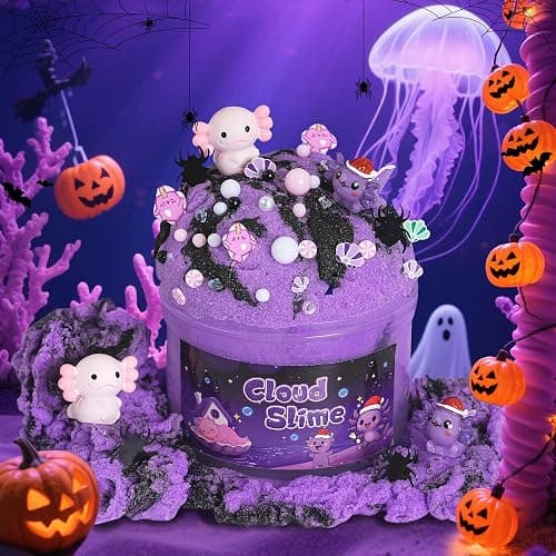 Joytry Axolotl Cloud Slime Kit 2 Pack - 14oz Non-Sticky DIY Slime for Kids, Includes Cute Axolotl Charms & Add-Ins, Glitter, ASMR Sensory Toys, Slime Party Favors for Girls Boys thumbnail 3