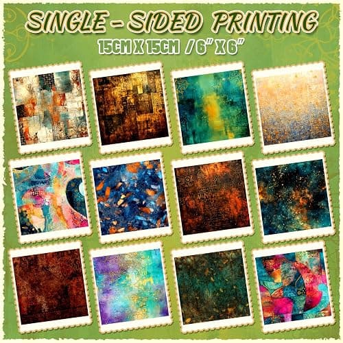 48Pcs Vintage Pattern Scrapbook Paper 15*15cm Premium Specialty Craft Paper Folded Flat for DIY Background Card Making Scrapbook Photo Album Decor thumbnail 5