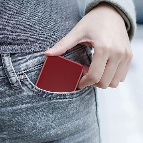 Kintion Pocket Mirror, 1X/3X Magnification LED Compact Travel Makeup Mirror with Light for Purse, 2-Sided, Portable, Folding, Handheld, Small Lighted Mirror for Gift, Wine Red thumbnail 3