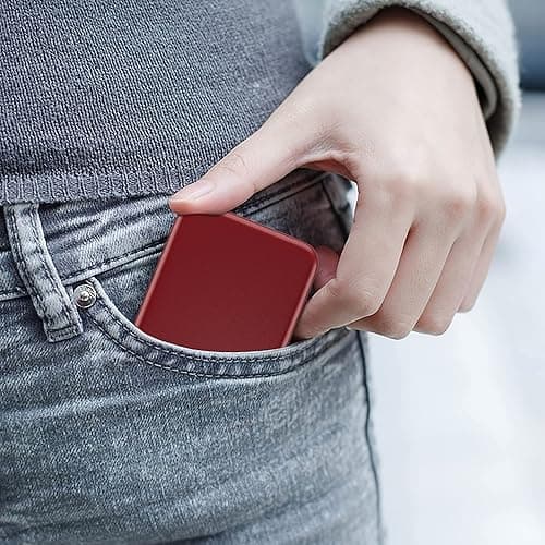 Kintion Pocket Mirror, 1X/3X Magnification LED Compact Travel Makeup Mirror with Light for Purse, 2-Sided, Portable, Folding, Handheld, Small Lighted Mirror for Gift, Wine Red thumbnail 4