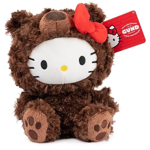 GUND Sanrio Hello Kitty Philbin Teddy Bear Plush Toy, Premium Stuffed Animal for Ages 1 and Up, Brown, 10” thumbnail 2