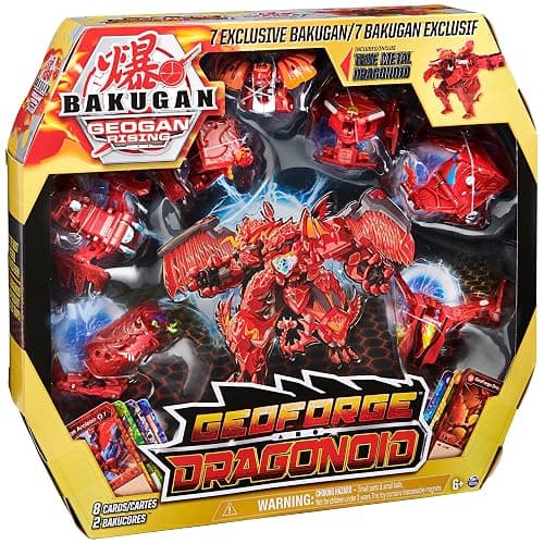 Bakugan GeoForge Dragonoid, 7-in-1 Includes Exclusive True Metal Dragonoid and 6 Geogan Collectibles, Kids Toys for Boys thumbnail 7