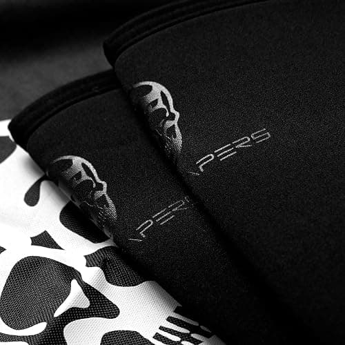 Gymreapers Knee Sleeves (1 Pair) With Gym Bag - IPF Approved - Knee Compression Sleeve Support for Squats, Weightlifting, and Powerlifting 7MM Neoprene Sleeves - 1 Year Warranty (Black/Black, Medium) thumbnail 7