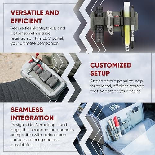 Vertx MAK Band Split – Modular Tactigami Kit Organizer Panel for Flashlights, Tools & Pens, Hook-and-Loop Attachment thumbnail 3