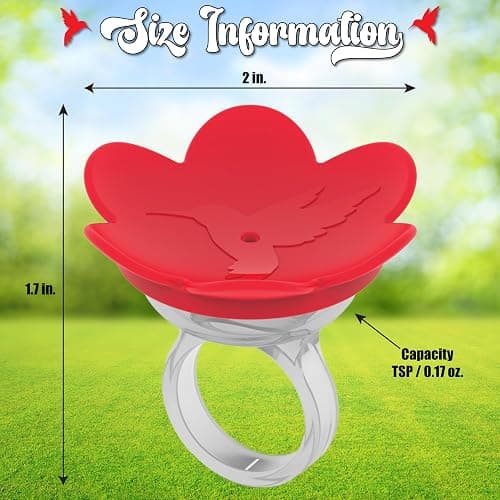 ZUMMR Hummingbird Ring Starter Kit (Red) - Hand Feed Hummingbirds Right in Your Backyard. Get up Close and Personal with Nature. Proudly Made in The U.S.A. - The Original thumbnail 3