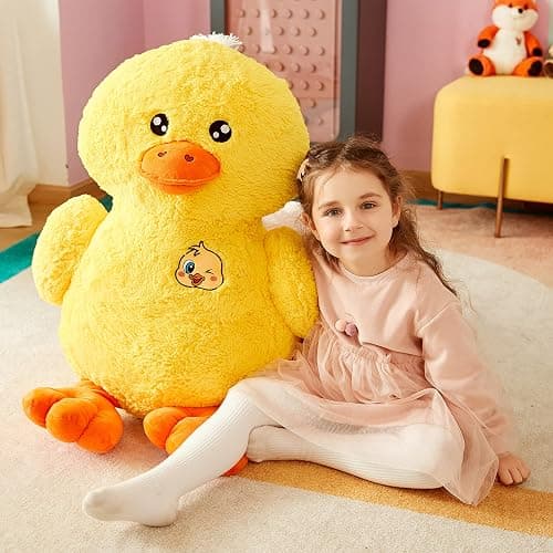 IKASA Large Duck Stuffed Animals Giant Soft Plush Toy,Cute Huge Jumbo Kawaii Fluffy Plushy Big Size Fat Oversized Plushie,Gifts for Kids thumbnail 2