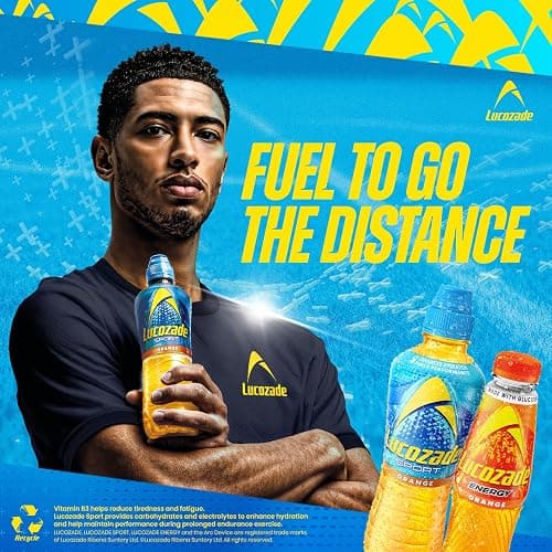 Lucozade Sport Body Fuel - Raspberry 4x500ml| Isotonic sports drink, with Electrolytes and Vitamin B3 | Still | Bursting with Flavour | Isotonic sports drink, Carbohydrates and electrolytes to fuel and hydrate, Vitamin B3, Still, Raspberry flavour thumbnail 5