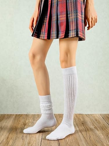 Flydo Womens Slouch Sock Scrunch Socks Soft Long Boot Socks for Women Stacked High Sock 2-3 PACK thumbnail 6