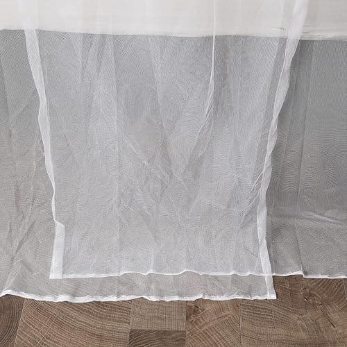 Mengersi Bed Canopy for Full Queen King Size Bed,Canopy Bed Curtains Elegant Mosquito Net,Mosquito Netting for Camping Patio Indoor Outdoor Bug Net,White thumbnail 8