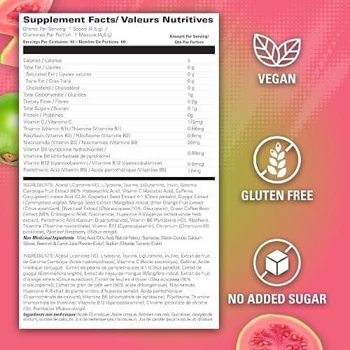 EHPlabs OxyShred Thermogenic Pre Workout Powder & Shredding Supplement - Preworkout for Men & Women, Sugar Free Energy Powder with 150mg of Caffeine - Guava Paradise, 60 Servings thumbnail 2