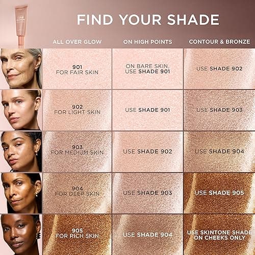L'Oreal Paris Makeup True Match Lumi Glotion, Natural Glow Enhancer, Illuminator Highlighter, Bronzing Drops For a Sun-Kissed Glow, 903 Medium thumbnail 9