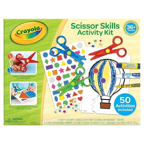 Crayola Toddler Scissor Skills Activity Kit (3ct), Safety Scissors and Craft Supplies, Toddler Crafts, Gift for Kids, Ages 3+ thumbnail 6