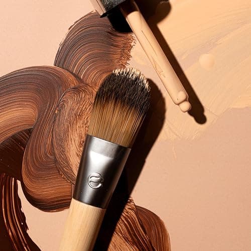 EcoTools Classic Foundation Face Brush, For Liquid, & Cream Foundation, Flat Foundation Brush, Makeup Brush For Natural Makeup, Buildable Coverage, Synthetic Bristles, Cruelty- Free, 1 Count thumbnail 4