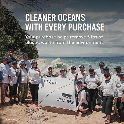 Sud Scrub® Antimicrobial Silicone Body Scrubber, Exfoliating Body Scrubber for Sensitive Skin, Eco Friendly Shower Scrubber for Body, Silicone Body Brush for Showering, Charcoal - Charcoal thumbnail 6