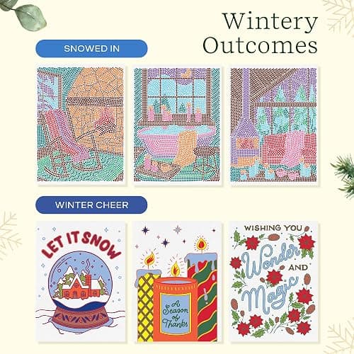 Lifelines FlowArt Activity Pad, 2-Pack Winter Set + Bonus Pad - Guided Art Meditations with Markers – Dot-by-Letter & Illuminate & Create - Coloring Books for Tweens, Adults & Seniors thumbnail 4